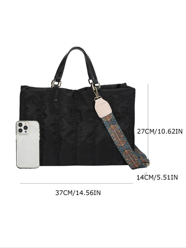 Women's Fashionable Large Capacity Bag, Gothic Style Shoulder Bag With Ethnic Pattern, Trendy Handbag For Winter & Fall