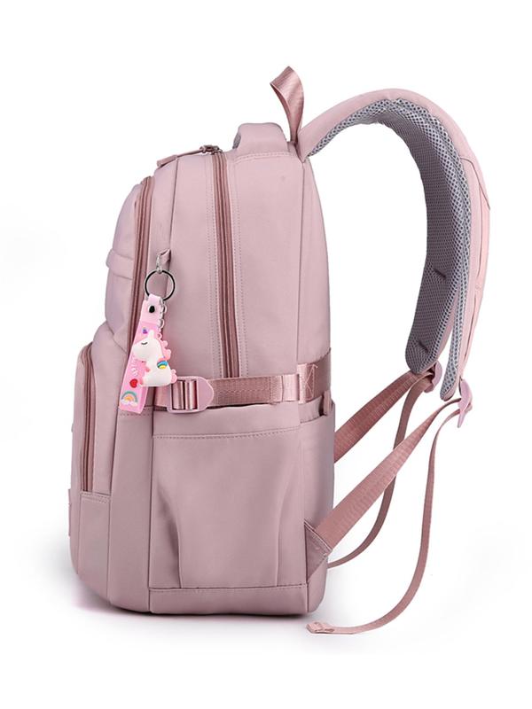 Women's Lightweight Large Capacity Backpack with Cute Unicorn Charm,  Backpacks for School, Minimalist Versatile School Backpack for Teen Girls, All-match Backpack for School, for Fall Outfits Fall Freshness