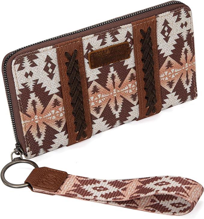 Wrangler Wallet Aztec Clutch Wristlet Wallet