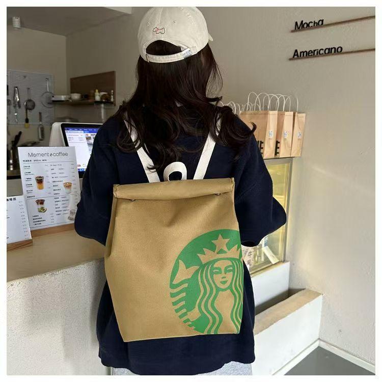 Starbucks Backpack Bags Packaging Student School Bag Large Capacity School Funny Cute Messenger HandBags