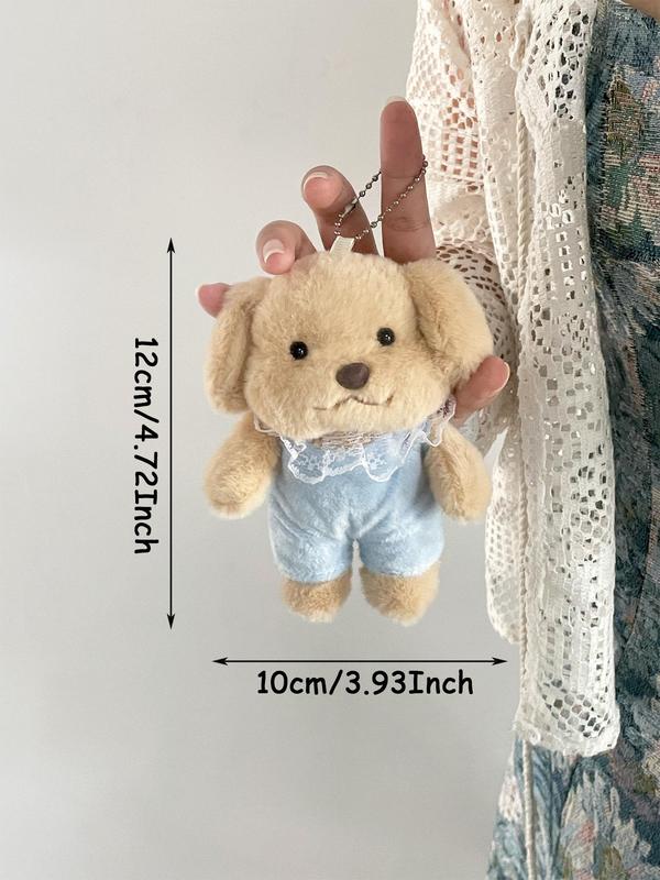 Cute Cartoon Dog Design Plush Toy Bag Charm, Animal Shaped Bag Pendant, Bag Decoration for Women & Men, Birthday and Holiday Gift