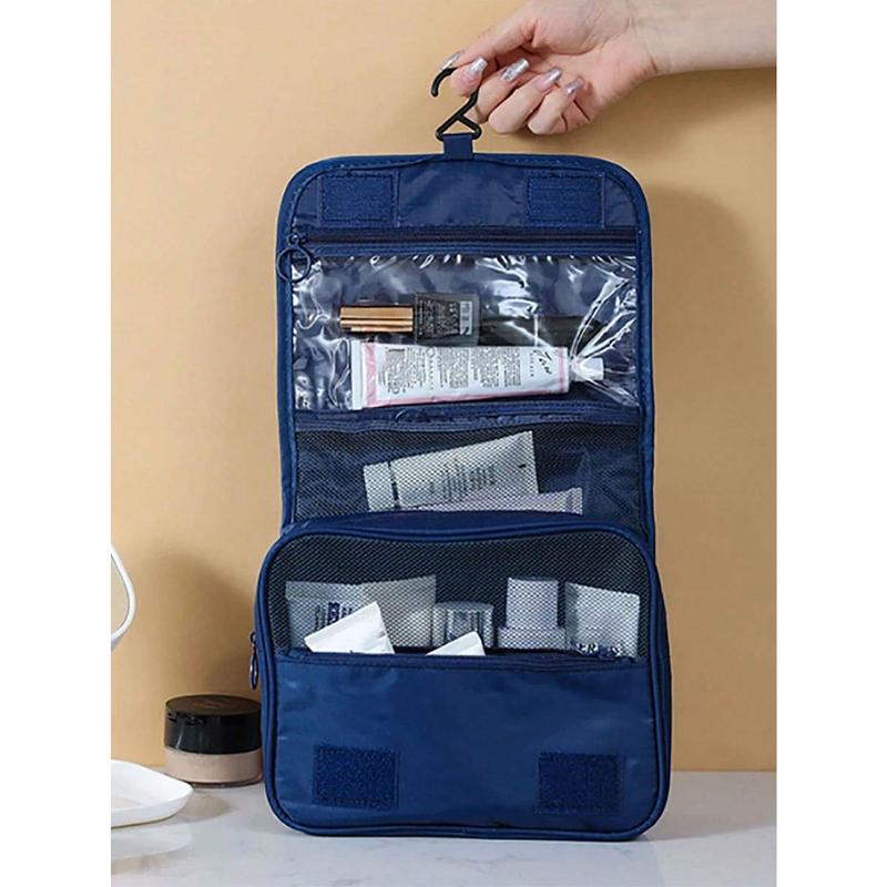 Multifunctional Travel Toiletry Bag With Wet And Dry Separation, Hanging Hook And Handle, Navy Blue Travel Essential Waterproof Men Toiletry Bag Beach Bag Beach Essentials Beach Towel Organizer Beach Accessories Beach Stuff Holiday Bag Holiday