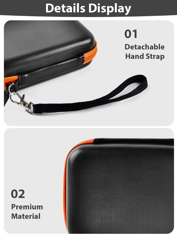 Portable Hard Drive Storage Case, Multifunctional Waterproof Storage Holder for Hard Drives Compatible with Mac and Pc Computer & USB 3.0 2.0 Cable Sd Cards, Travel Organizer for Outdoor