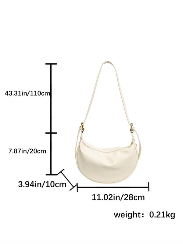 Women's Solid Color Shoulder Bag, 2024 New Style Fashionable PU Leather Crossbody Bag for Daily Used, Casual Trendy Versatile High-quality Daily Commuting Bag