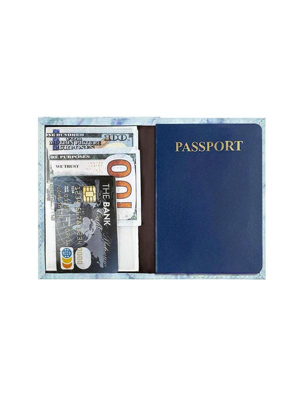 Marble Pattern Passport Cover,  Letter Pattern PU Leather Passport Holder, Travel Accessories For Men & Women