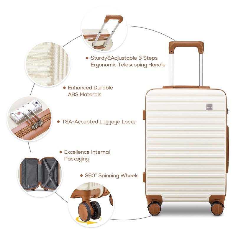 imiomo Carry on Luggage Sets,20 Inch Expandable Carry-on Suitcase with Spinner Wheels,Hard Shell Lightweight Rolling Travel Luggage with TSA Lock hard case 4 wheels 360 rotation expandable luggage