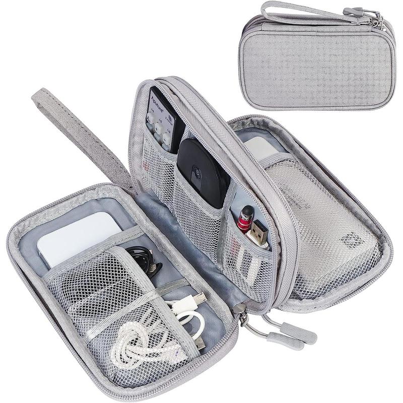 Portable Electronic Organizer, 1 Count Travel Cable Organizer Bag, Pouch for Cable, Cord, Charger, Phone, Sports Storage Bag for Outdoor Travel