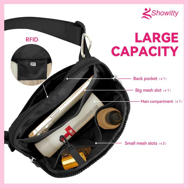 Everywhere Fanny Packs, Waterproof Crossbody Belt Bag for Women Men with Adjustable Strap Waist Pack for Running Travelling lulu