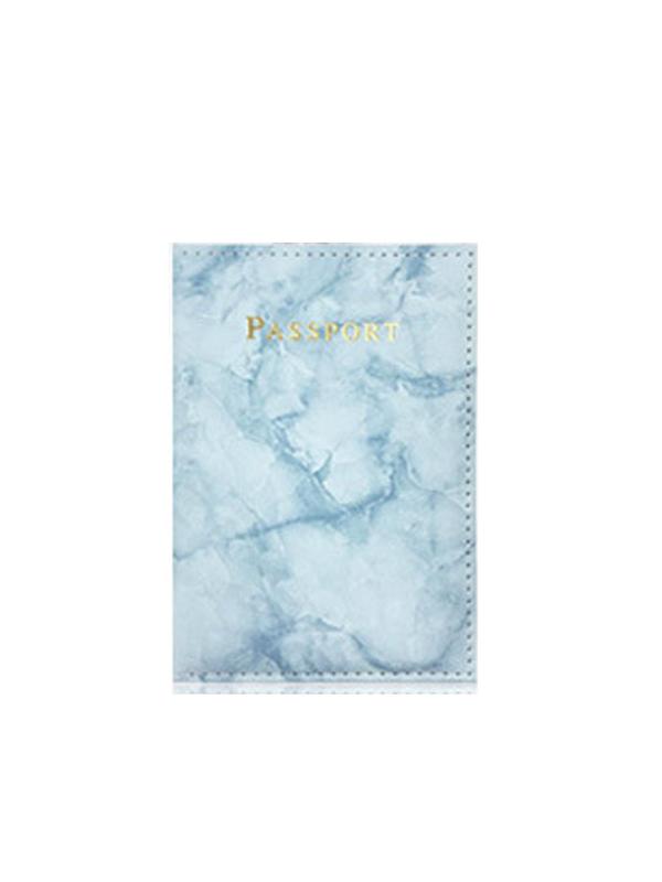 Marble Pattern Passport Cover,  Letter Pattern PU Leather Passport Holder, Travel Accessories For Men & Women