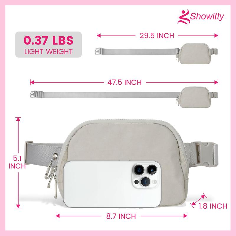 Everywhere Fanny Packs, Waterproof Crossbody Belt Bag for Women Men with Adjustable Strap Waist Pack for Running Travelling lulu