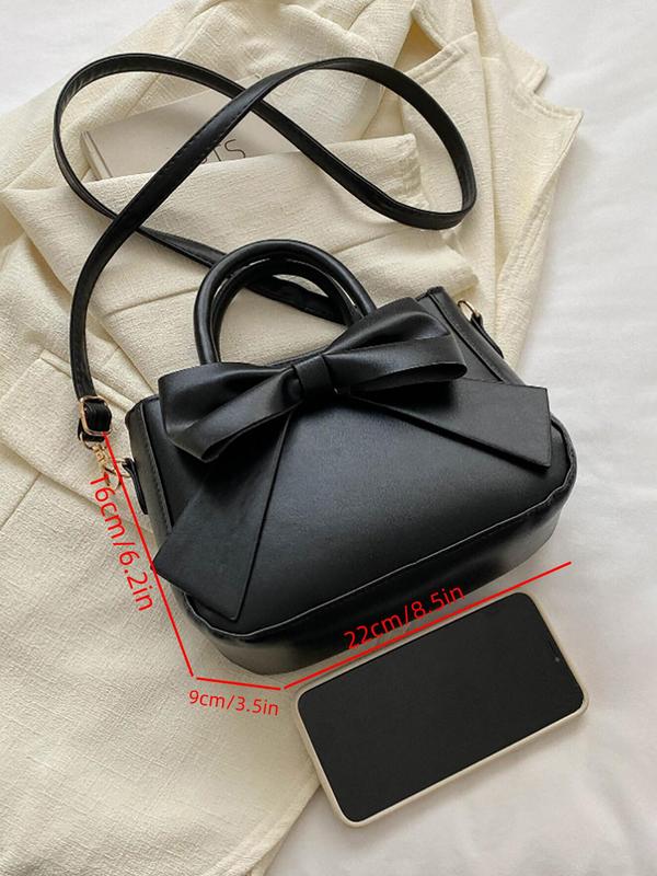 Women's Elegant Bowknot Decor Handbag, Trendy Gorgeous Handbag, Chic All-match Crossbody Bag for Daily & Work Use