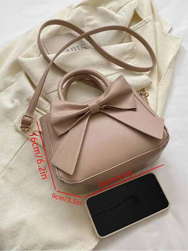 Women's Elegant Bowknot Decor Handbag, Trendy Gorgeous Handbag, Chic All-match Crossbody Bag for Daily & Work Use