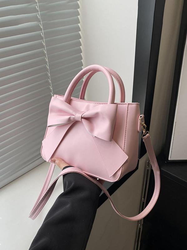 Women's Elegant Bowknot Decor Handbag, Trendy Gorgeous Handbag, Chic All-match Crossbody Bag for Daily & Work Use