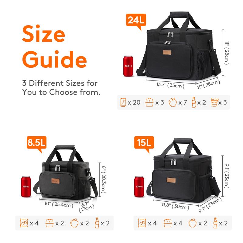 [On Sale] Lifewit Large Lunch Bag  Insulated Lunch Box Soft Cooler Cooling Tote for Adult Men Women