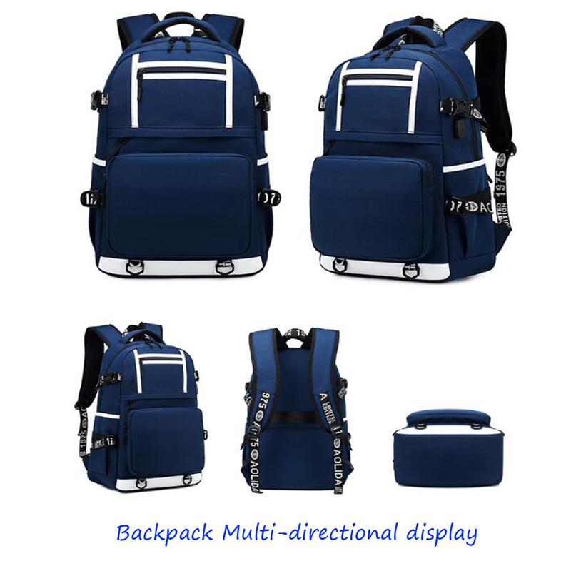 Soccer Player Star R-onaldo Multifunction Backpack Travel Football Club Fans Laptop Daypack