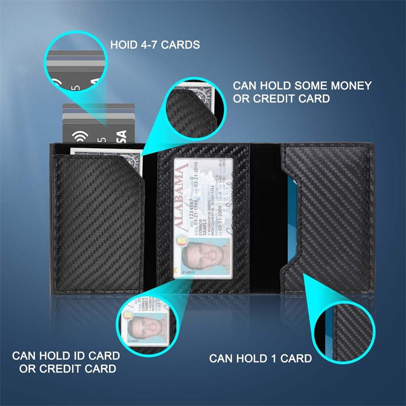 Men's Business  Wallet,Simple Plain Multi Card Slots Wallet, Minimalist Matching Card Holder for Men ,Smart Pop up Wallet with Card Holder