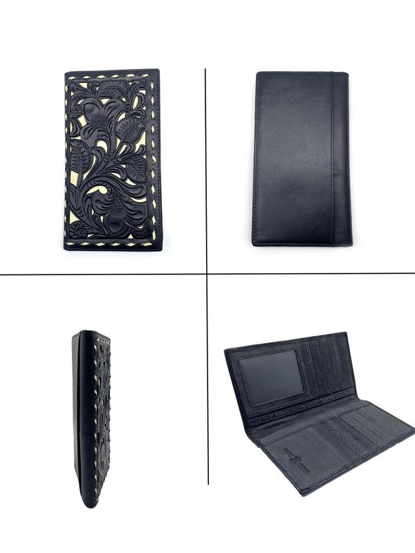 Fashionable Spring Vintage Style Floral Embossed Long Wallet, New Trend Ethnic Pattern Long Wallet, Men's Casual Portable Multi Card Slots Card Holder for Daily Used