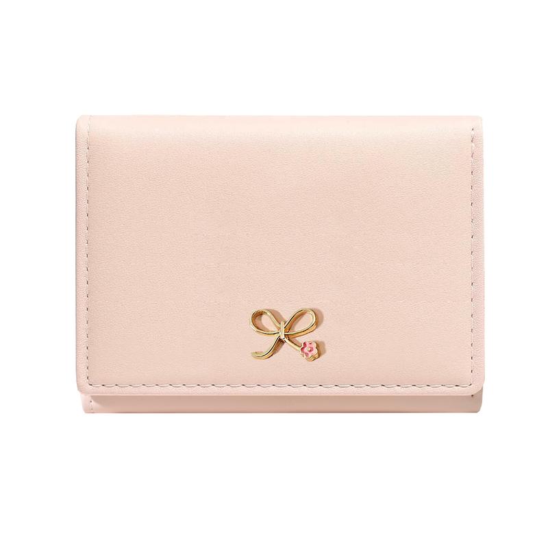 Girls Cute Wallet Coquette Bow Wallet Small Wallet Slim Credit Card Holder ID Window for Women