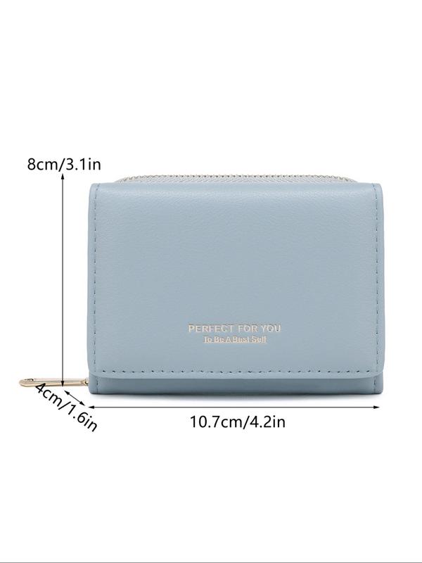 Women's Minimalist Temperament Letter Pattern Bifold Wallet, Fashionable Zipper Coin Purse for Daily Used, Casual Trendy Versatile High-quality Wallet for Women