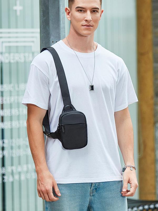 Men's Minimalist Casual Plain Lightweight Small Bum Bag With Adjustable Strap