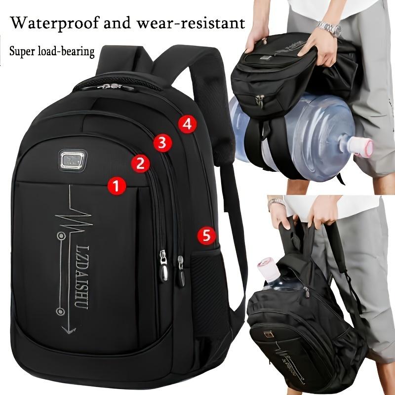 Fast shipping，Trendy Multi-layer Zipper Backpack, Large Capacity Business Computer Backpack, Perfect Knapsack For Commuting And Travel