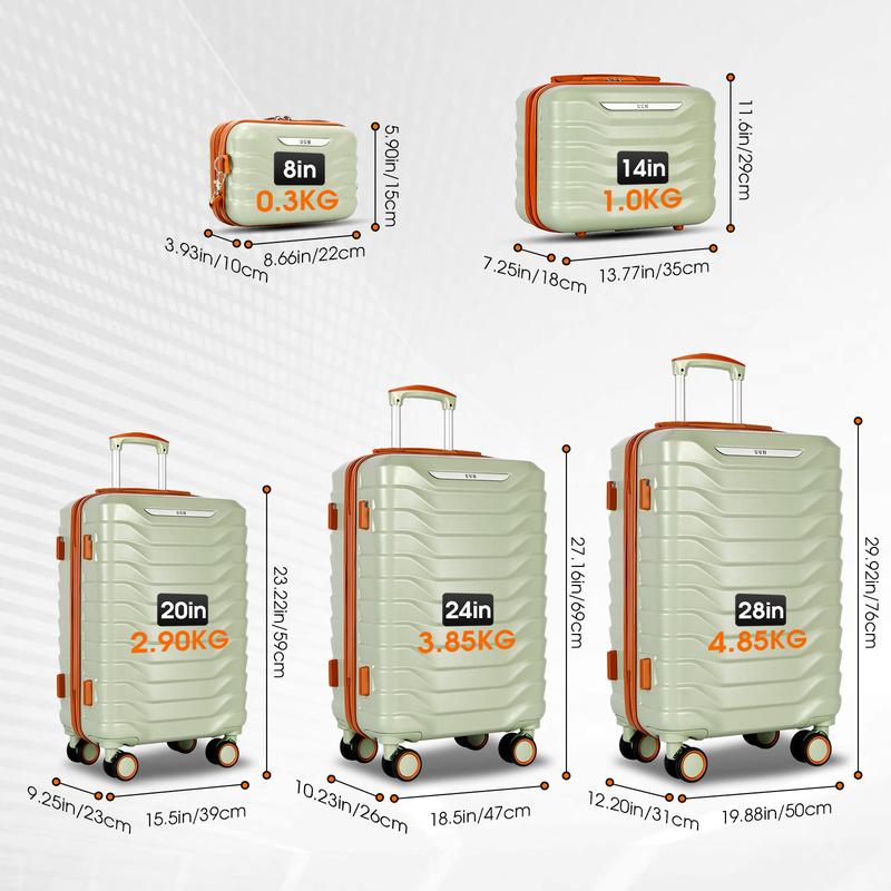 UUH Expandable Luggage 8-piece 7-piece set with TSA Locks