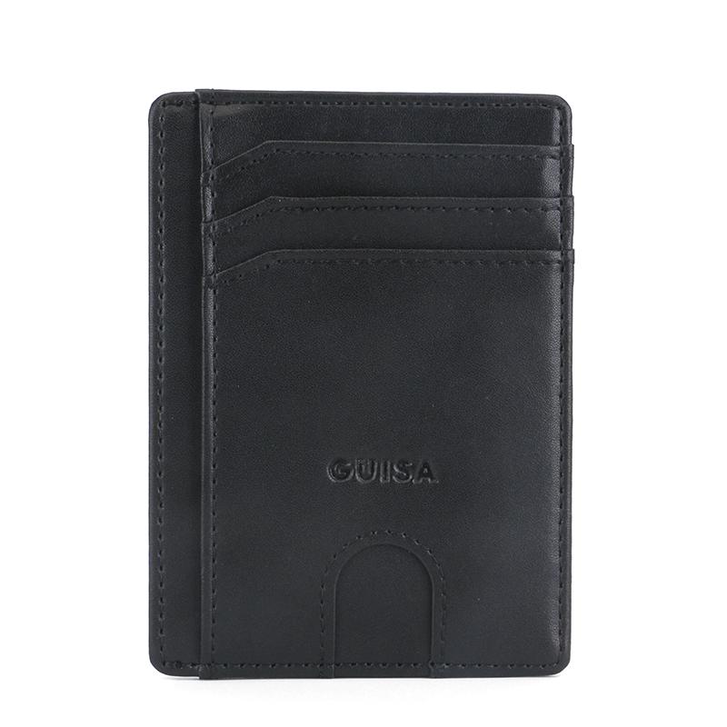 GUISA Zero - Slim Wallet with RFID Blocking - Bifold Credit Card Holder for Men, Women with Gift Box Modern Luxury, Sleek, Minimalist Design