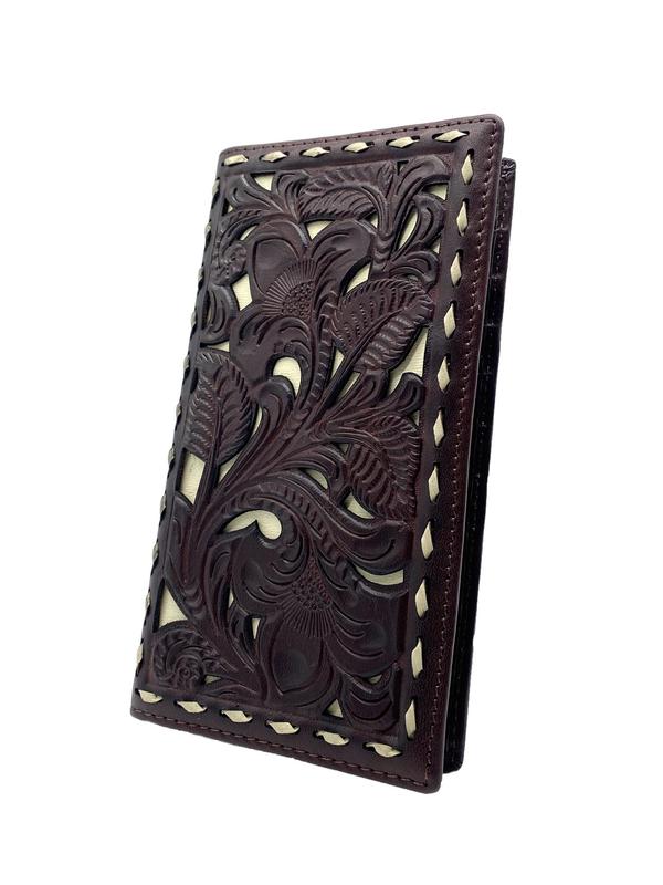 Fashionable Spring Vintage Style Floral Embossed Long Wallet, New Trend Ethnic Pattern Long Wallet, Men's Casual Portable Multi Card Slots Card Holder for Daily Used