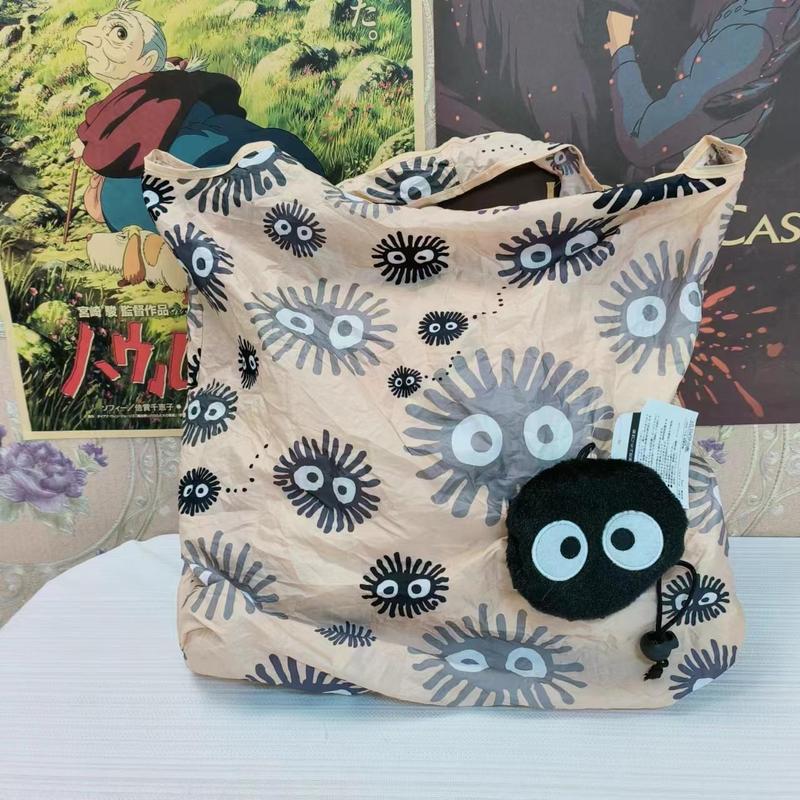 Super Cute Fold-able Soot Plush Shopping Bag