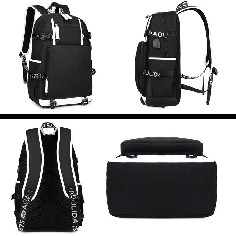 Basketball Player Star JD23 Multifunction Luminous Colorful Mix Logo Backpack Casual Fans Laptop Daypack