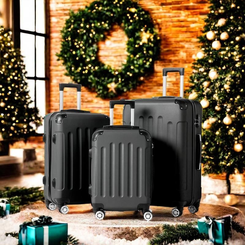 3-Piece Luggage Set Travel Lightweight Suitcases with Rolling Wheels, TSA lock & Moulded Corner, Carry on Luggages for Business, Trip