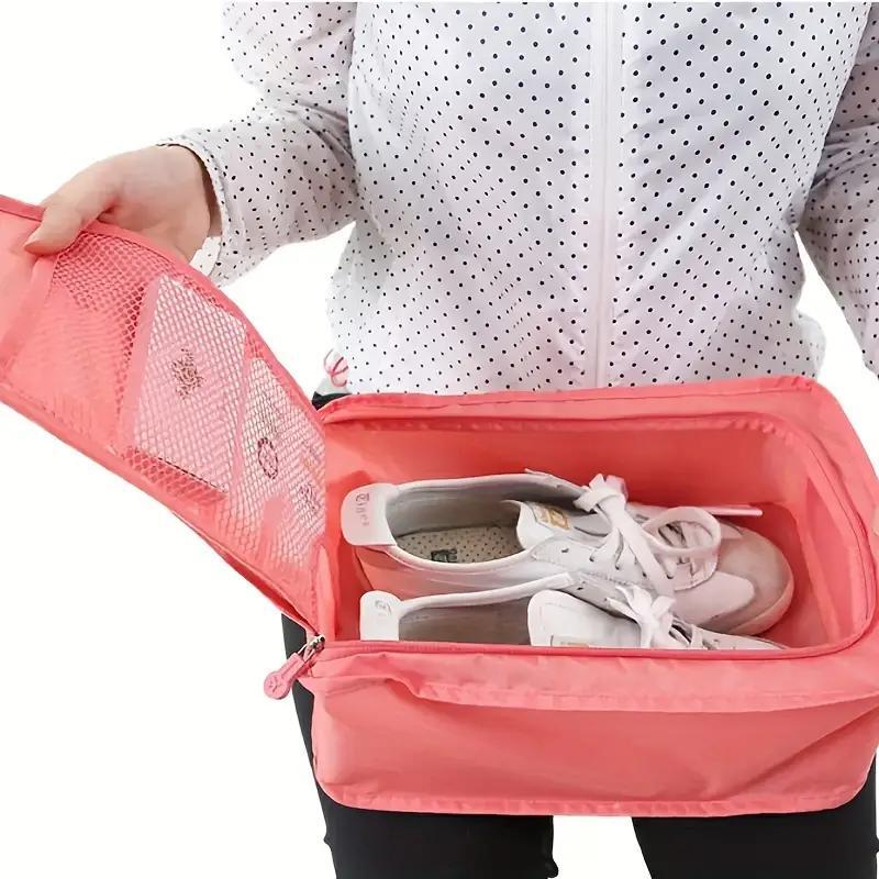 Random Color Portable Folding Shoe Storage Bag, 3 Counts Multi-functional Waterproof Beach Travel Shoe Bag, Shoe Organizer for Home & Travel