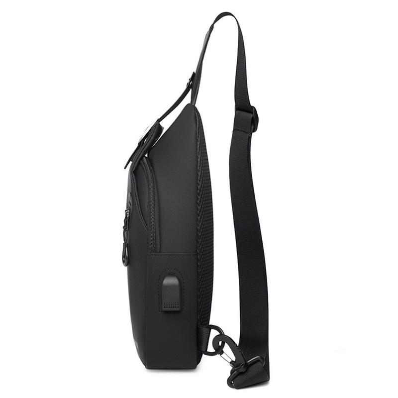 Sling Backpack with USB Charging Port, Chest Bag Crossbody Daypack Shoulder Bag for Men, Hiking, Cycling, Travel