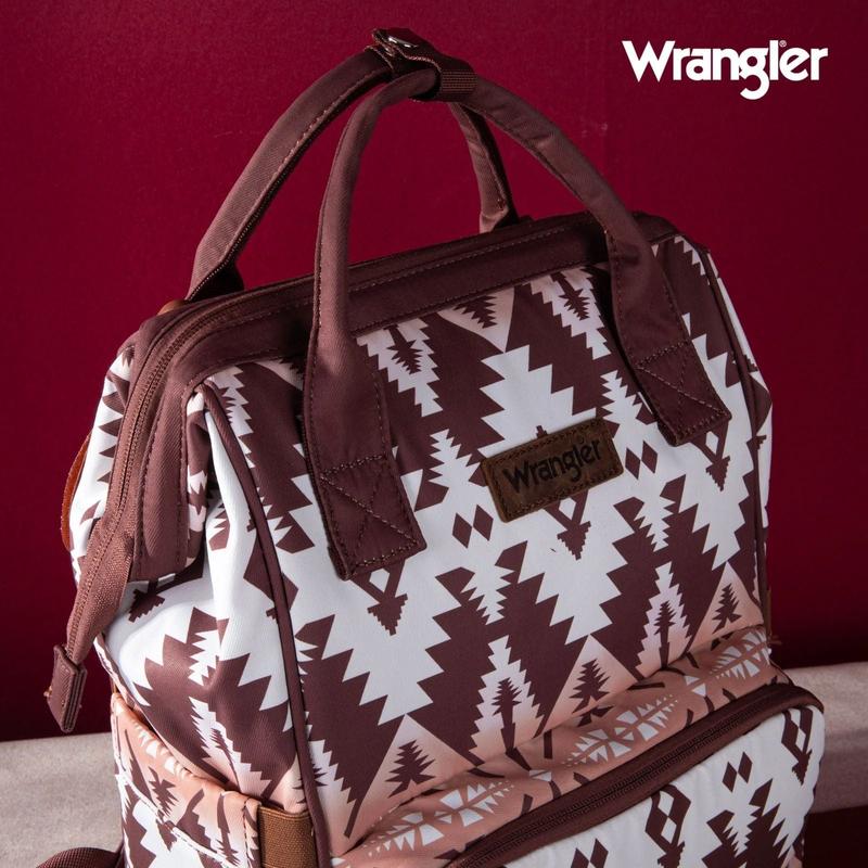 Wrangler Allover Aztec Dual Sided Backpack - Brown