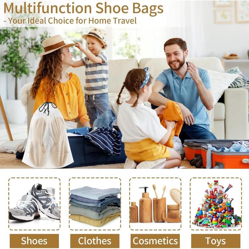 20 Pack Shoe Bags for Travel, Large Clear Travel Shoe Bags for Packing,15.7