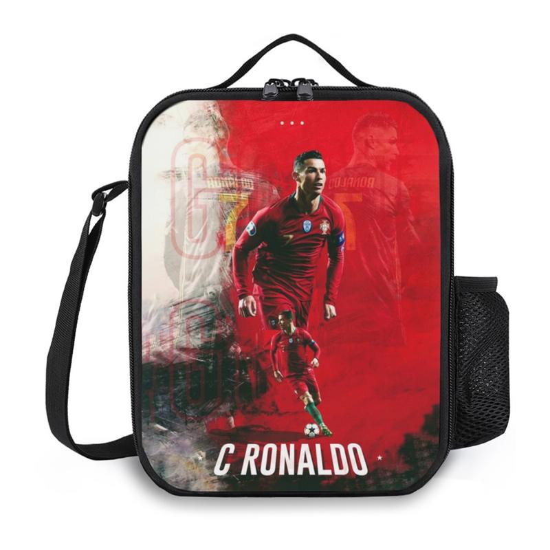 Ronaldo Insulated Lunch Bag Tote with Adjustable Strap for Men and Women