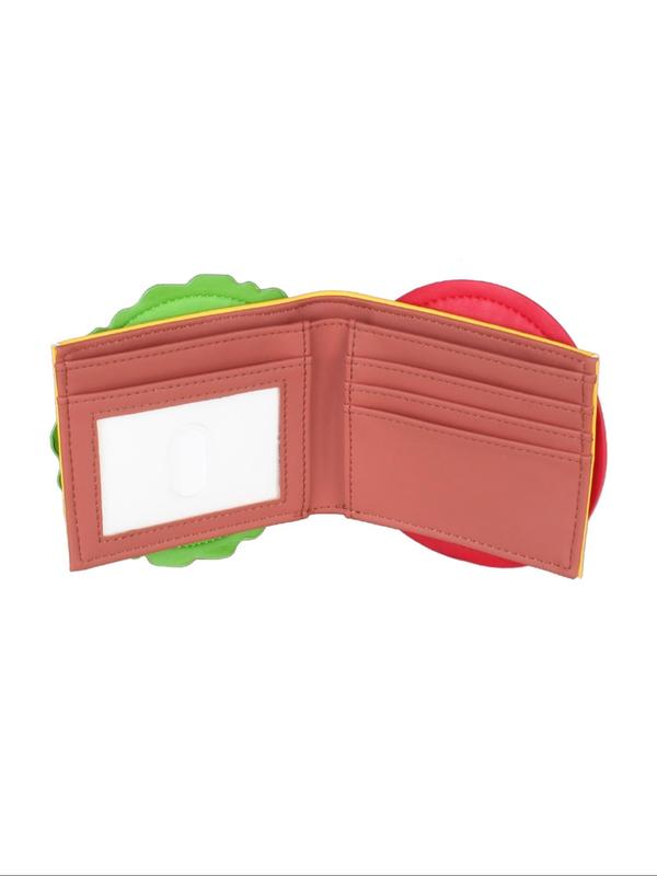 Cute Burger Shaped Design Wallet, Fashionable Letter Design Short Wallet for Women, Casual Trendy Versatile High-quality Daily Wallet