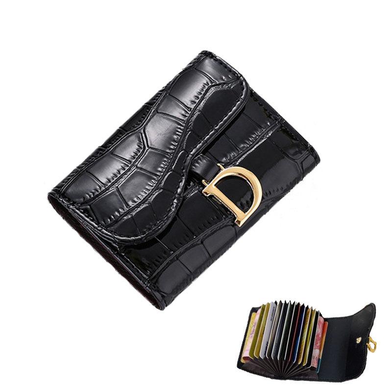 Small Fashion Luxury Brand Leather Wallet for Women with Multi-Card Slots and Anti-Demagnetization