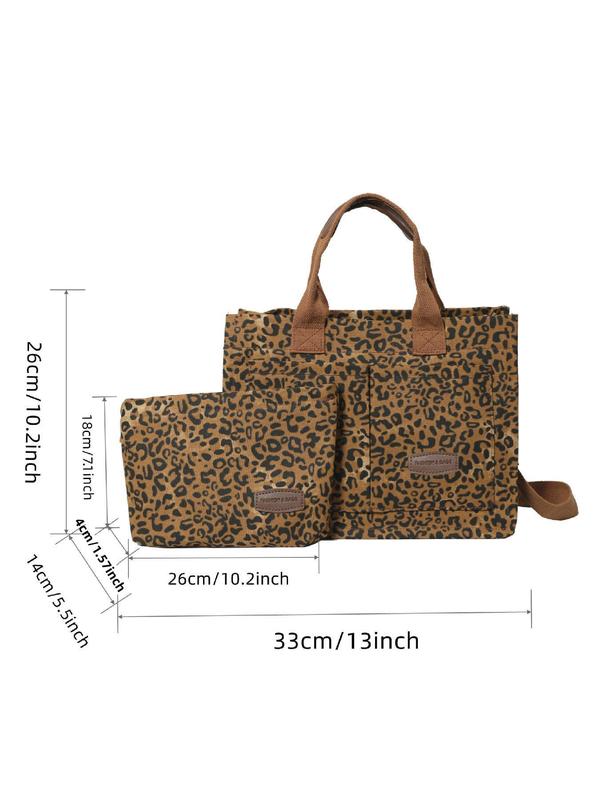 Women's Cherry Pattern Tote Bag & Coin Purse, Fashionable Large Capacity Shoulder Bag & Coin Purse, Casual Trendy Versatile High-quality Daily Commuting Bag Set