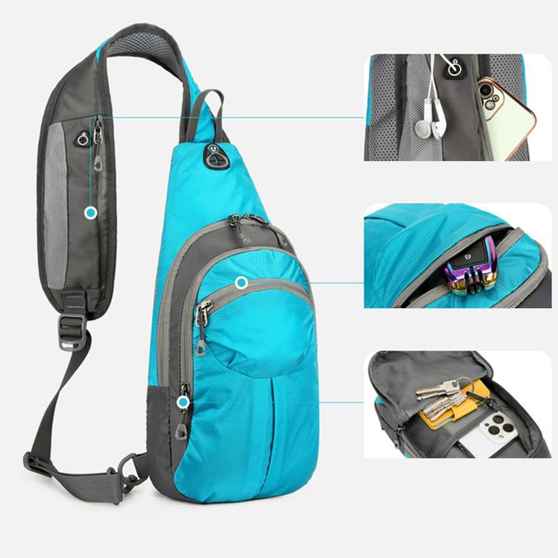 Outdoor Waterproof Sports Sling Bag, Casual Travel Shoulder Bag, Multifunctional Bag for Hiking, Camping, Travel, Sports, Outdoor