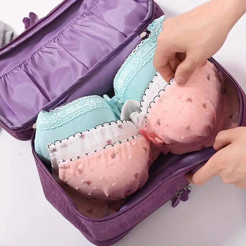 Portable Bra Storage Bag, 1 Count Underwear Sock Organizer Bag, Waterproof Travel Cosmetic Bag, Storage Organizer,  Travel Essentials