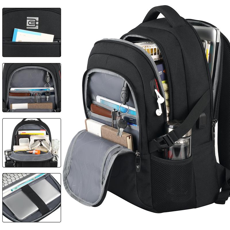 Laptop Backpack with USB Charging Port, for Business, Travel, College Bag Daypack for Work, Fit 15.6 Inch Laptop