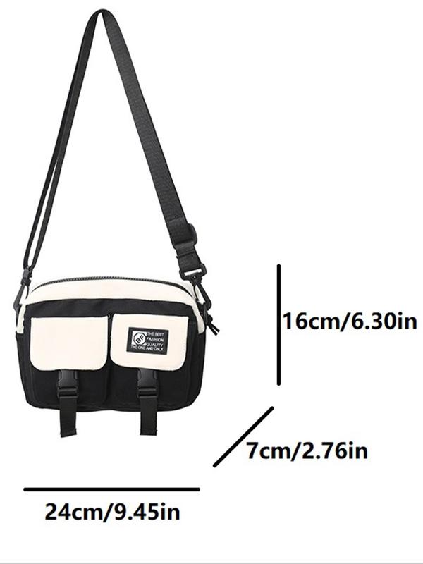 Men's Casual Preppy Style Crossbody Bag,  Fashionable Large Capacity Crossbody Bag for Work & Daily Use, Trendy Versatile Work Bag for Men