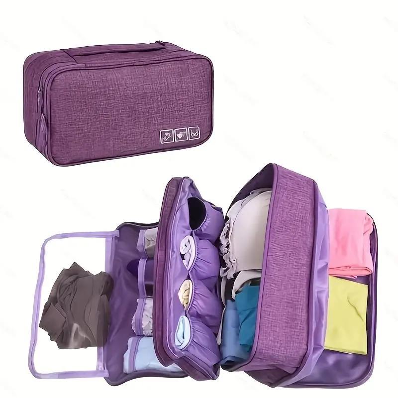 Portable Bra Storage Bag, 1 Count Underwear Sock Organizer Bag, Waterproof Travel Cosmetic Bag, Storage Organizer,  Travel Essentials