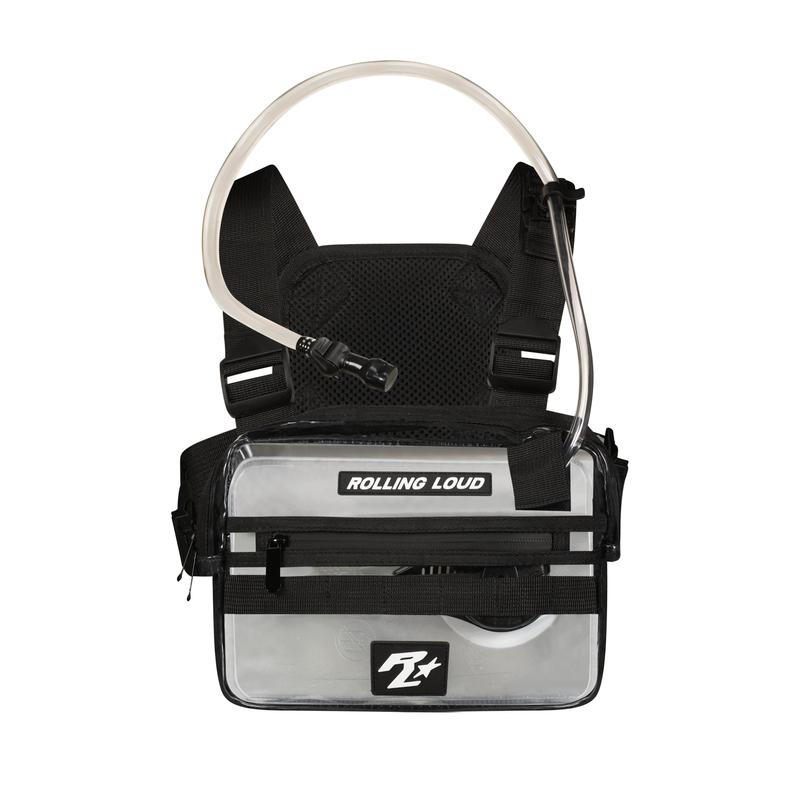 RL Black Hydration Clear Chest Rig - Festival Approved