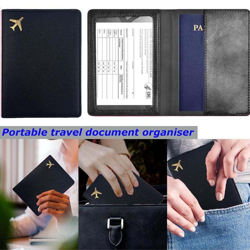 Letter Pattern Passport Holder, 1 Count Passport Case, Water-resistant Practical Travel Wallet, Lightweight Air Ticket Vaccine Card Organizer