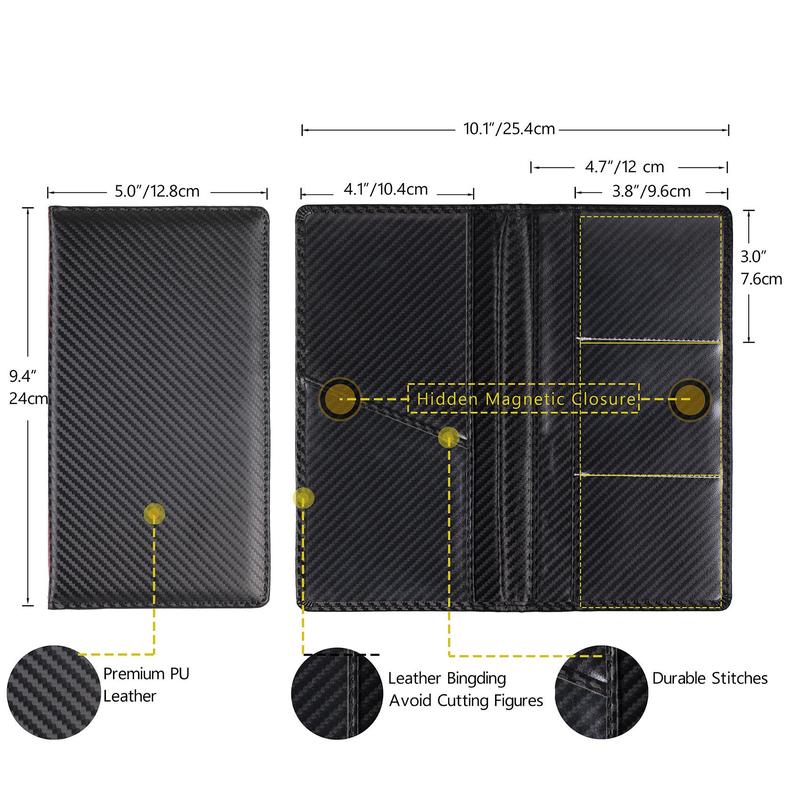 Car Registration & Insurance Card Holder, Vehicle License Document Compartment Card Holder, Interior Car Accessories for Women Men Teens