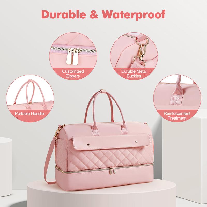 Wedama Weekender Bags for Women Travel Bag with Toiletry Makeup Bag High-Capacity with Multi-pocket Waterproof Mummy Hospitals Fall Gift