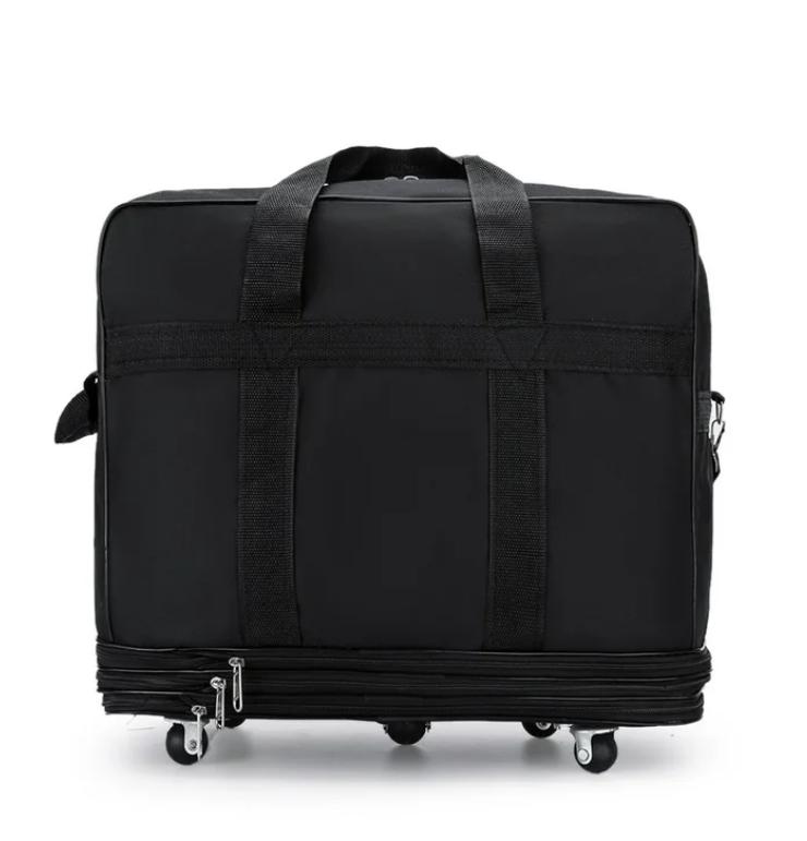 36-Inch Expandable Rolling Suitcase Bag, Large, 3 Layer, Black, for Home Storage and Travel