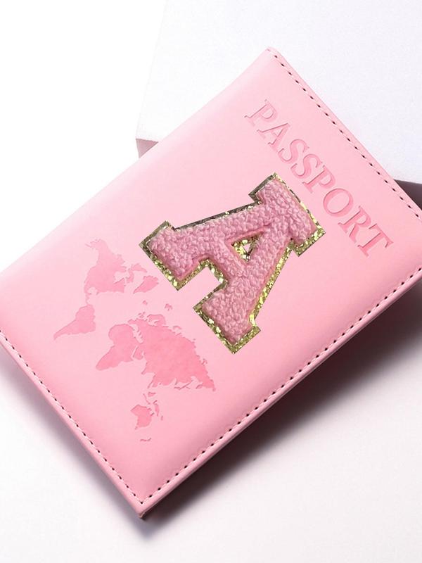 Letter Pattern Passport Case, Travel Wallet, Personalization Passport Holder Cover, Credit Card Sets for Men Female, Vacation Portable Travel Accessories